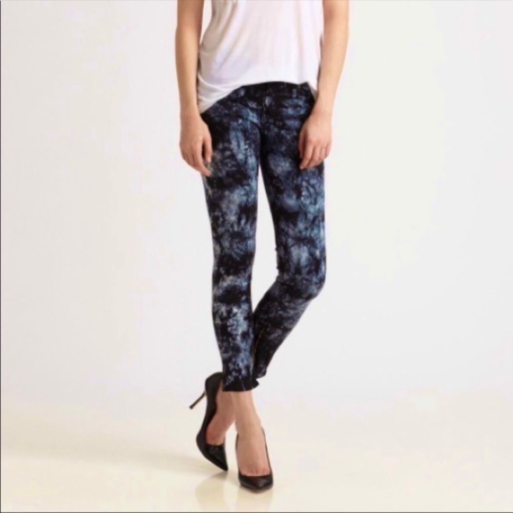 Textile Elizabeth and James Deb Blue Tye Die Low Rise Skinny Jeans 24
